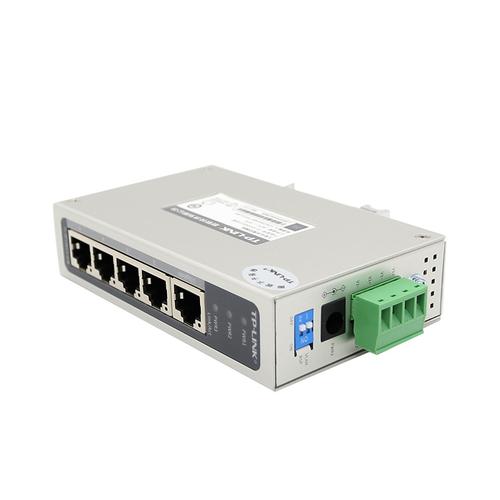 导轨式工业级TP-LINK SF1005交换机 打造稳定可靠的监控网络核心